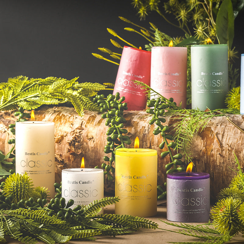 Cylindrical Color Aromatherapy Candle